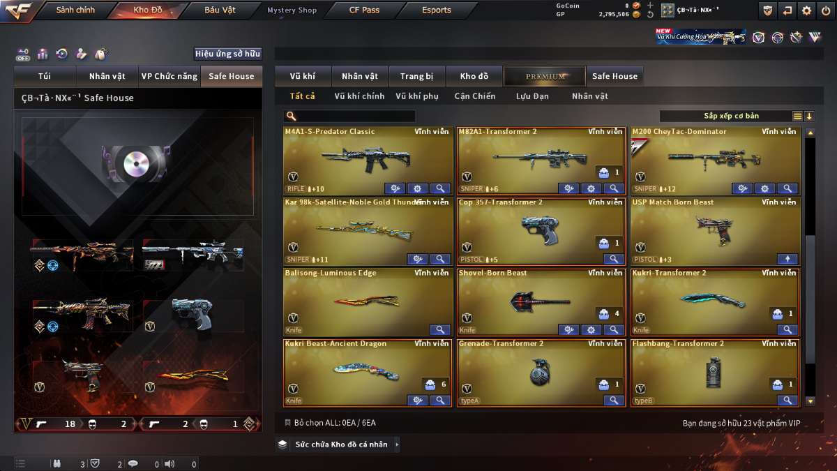shop acc cf uy tin gia re
